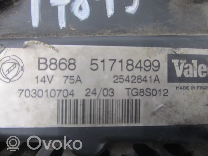 Fiat Punto (188) Alternator 51718499