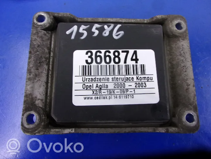 Opel Agila A Komputer / Sterownik ECU silnika 09185450