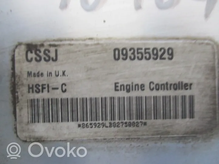 Opel Astra G Unité de commande, module ECU de moteur 09355929