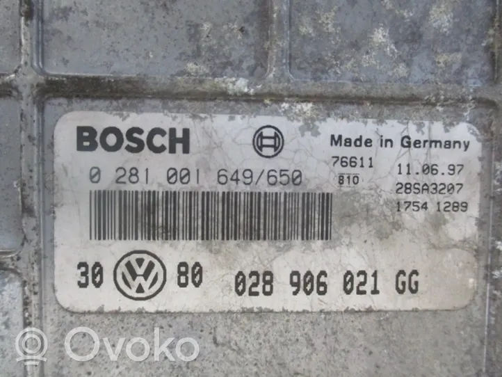 Volkswagen Golf III Unité de commande, module ECU de moteur 028906021GG