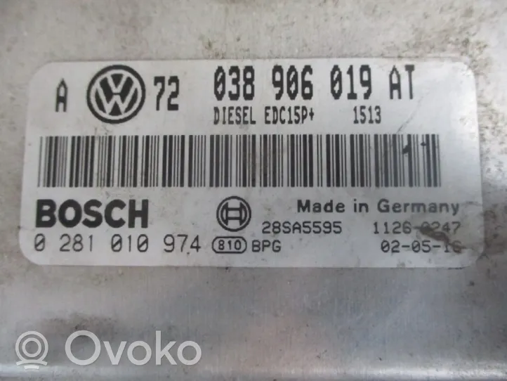 Volkswagen Golf IV Unité de commande, module ECU de moteur 038906019AT