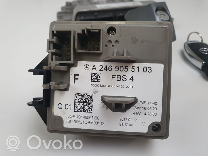 Mercedes-Benz A W176 Engine ECU kit and lock set A2469055103