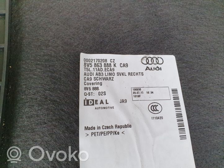 Audi A3 S3 8V Boczek / Tapicerka / bagażnika 