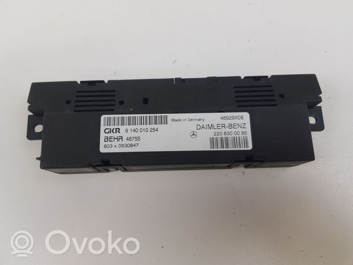 Mercedes-Benz S W220 Auxiliary heating control unit/module 