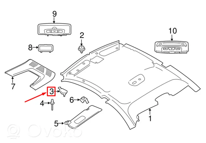 BMW 2 F22 F23 Support, crochet roue de secours 7291181