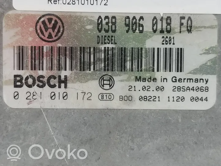 Volkswagen PASSAT B5 Moottorin ohjainlaite/moduuli 0281010172