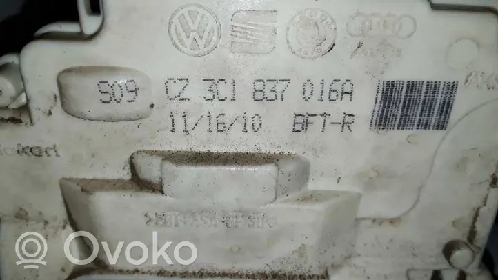 Volkswagen PASSAT B7 Etuoven lukko 3C1837016A