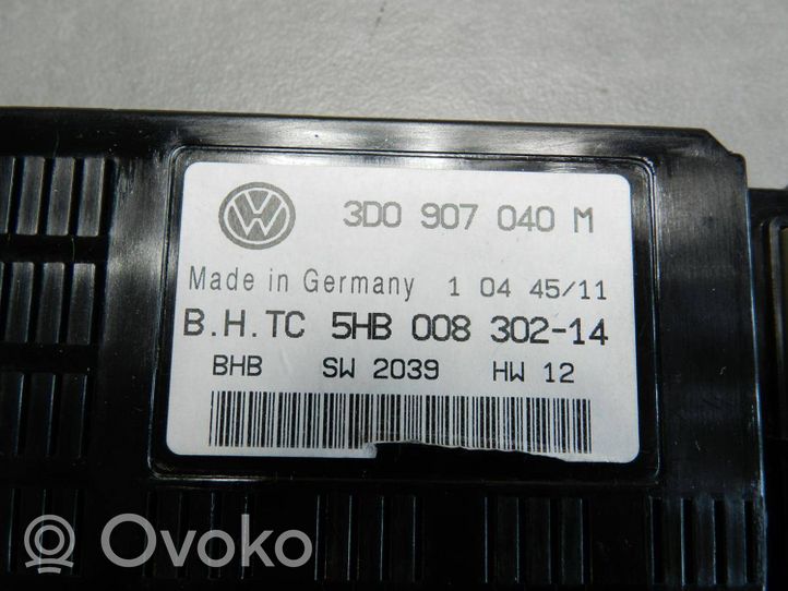 Volkswagen Phaeton Air conditioning/heating control unit 3D0907040M