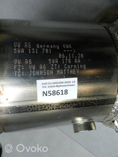 Audi A3 8Y Filtr cząstek stałych Katalizator / FAP / DPF 5WA131701