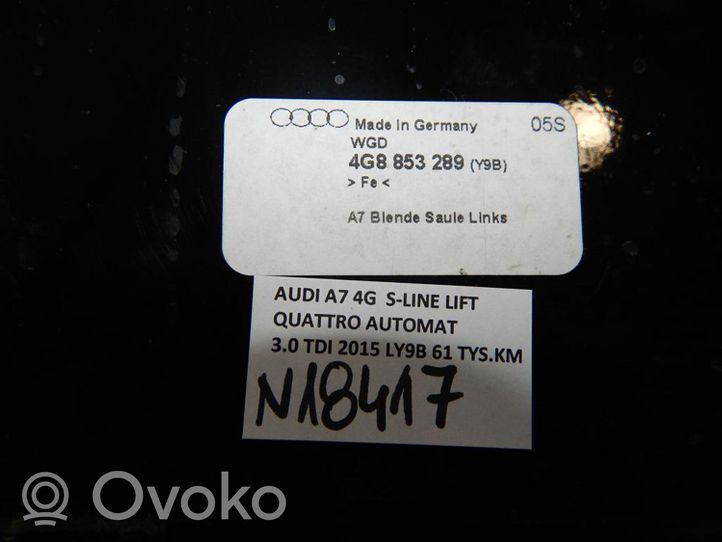 Audi A7 S7 4G Облицовка стекла задней двери 4G8853289