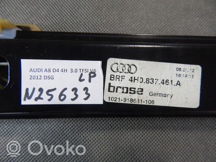 Audi A8 S8 D4 4H Alzacristalli della portiera anteriore con motorino 4H0837461A