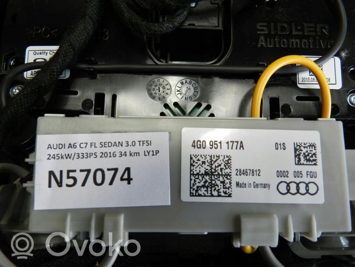 Audi A6 S6 C7 4G Éclairage lumière plafonnier avant 4G0951177A