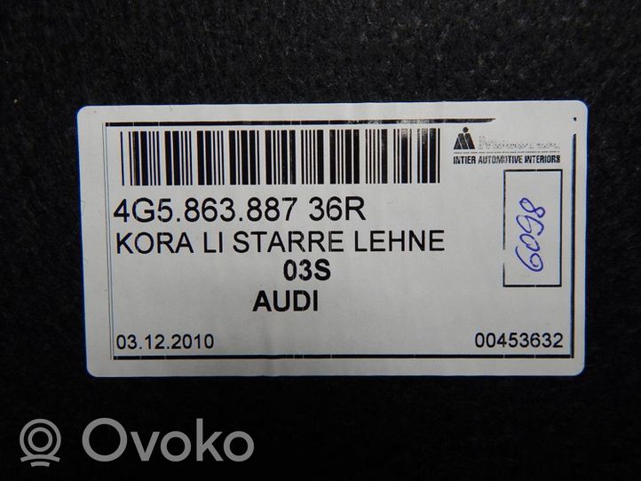 Audi A6 S6 C7 4G Rivestimento pannello laterale del bagagliaio/baule 4G5863887