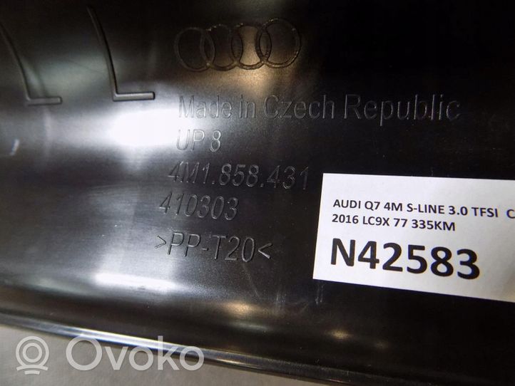Audi Q7 4M Välijäähdyttimen ilmanohjauksen ilmakanava 4M1858431