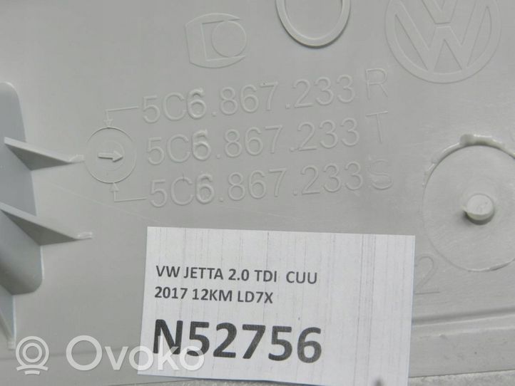 Volkswagen Jetta VI (A) Revêtement de pilier 5C6867233R
