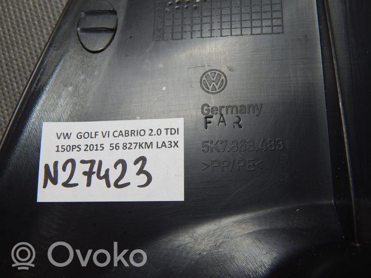 Volkswagen Golf VI Kojų erdvės šonine apdaila 5K7863483