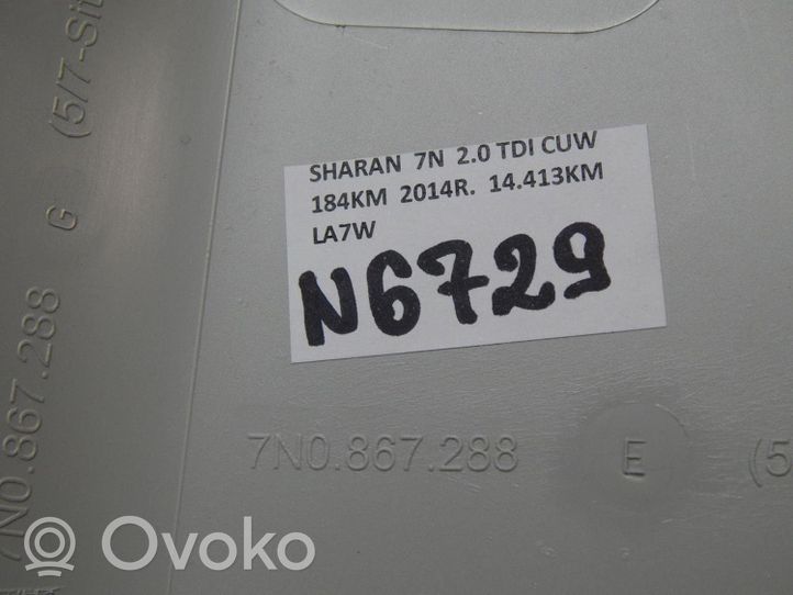 Volkswagen Sharan Osłona środkowa słupka / C 7N0867288