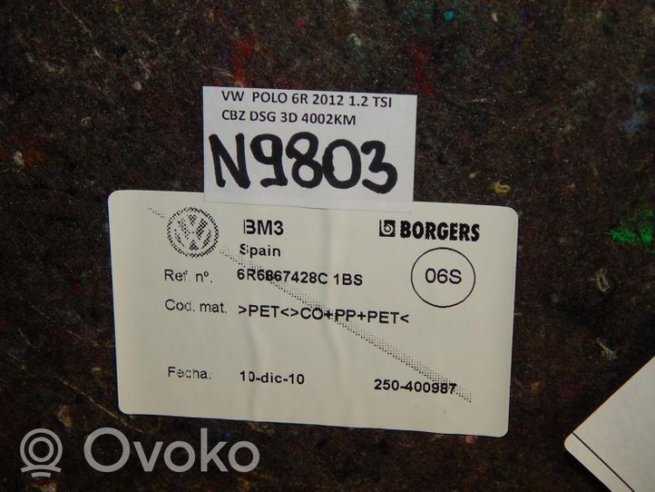 Volkswagen Polo V 6R Šoninis apdailos skydas 6R6867428C