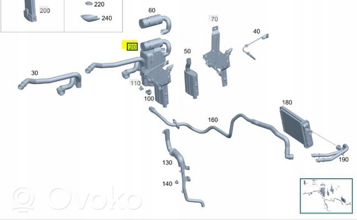 Mercedes-Benz GLE W167 Ogrzewanie postojowe Webasto A1675007201