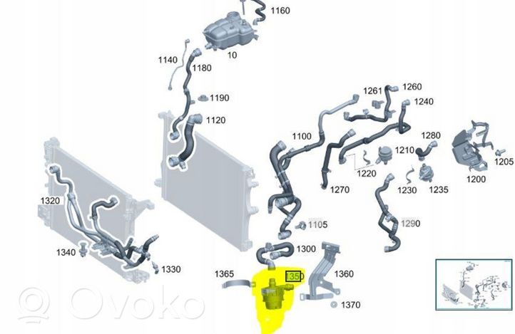 Mercedes-Benz GLE W167 Vandens pompa A0005003700