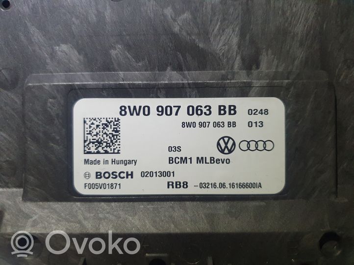 Audi A4 S4 B9 Module confort 8W0907063BB