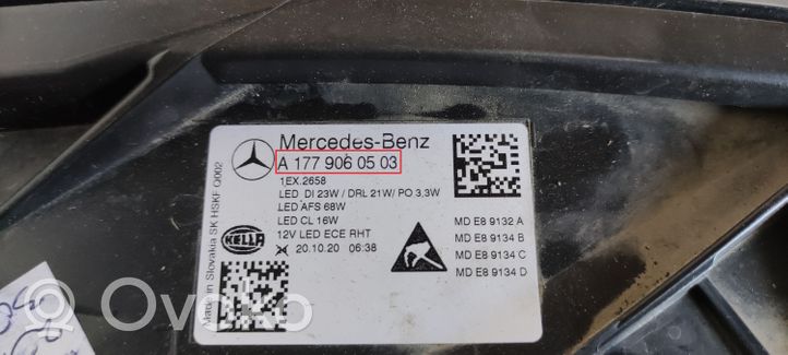 Mercedes-Benz A W177 Etu-/Ajovalo A1779060503