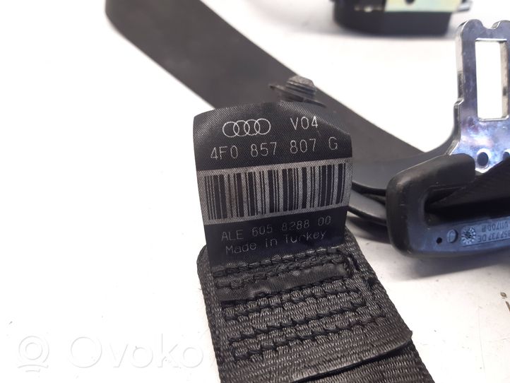 Audi A6 S6 C6 4F Pas bezpieczeństwa fotela tylnego środkowego 4F0857807G