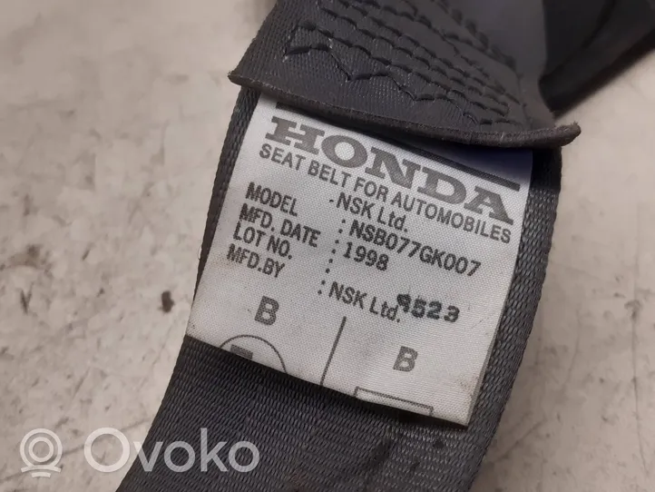 Honda CR-V Pas bezpieczeństwa fotela tylnego środkowego NSB077GK007