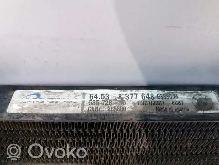 BMW X3 E83 Radiatore di raffreddamento A/C (condensatore) 64538377648