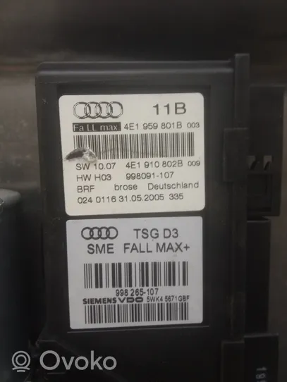 Audi A8 S8 D5 Priekinio el. lango pakėlimo mechanizmo komplektas 4E1959801B