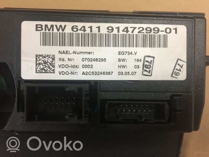 BMW 3 E90 E91 Unité de contrôle climatique 9147299