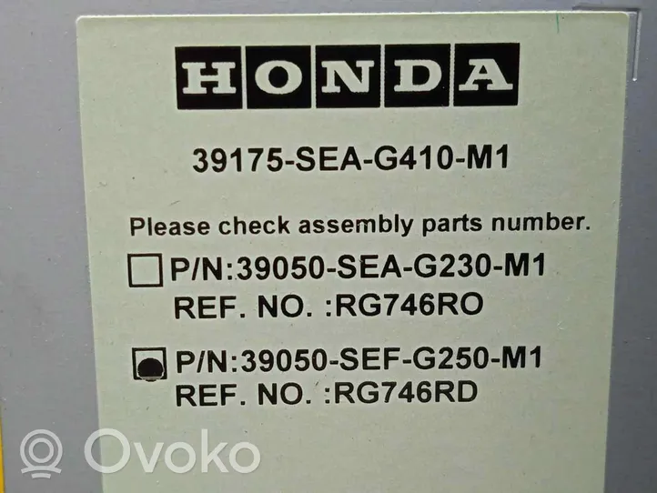 Honda Accord Unité de contrôle son HiFi Audio 39050SEFG250M1