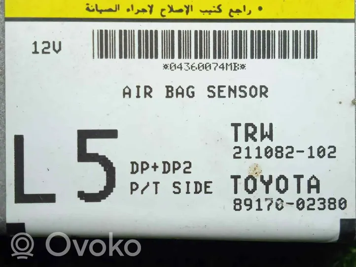 Toyota Corolla Verso E121 Sterownik / Moduł Airbag 