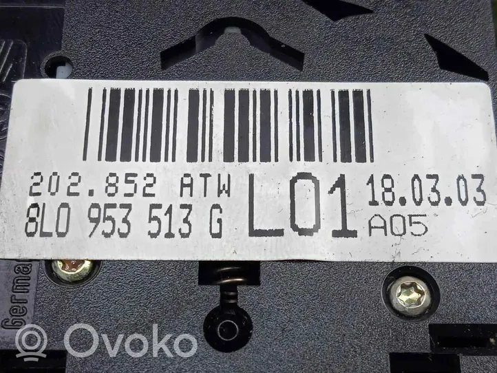 Audi A3 S3 8L Przycisk / Pokrętło regulacji oświetlenia deski rozdzielczej 8L0953513G