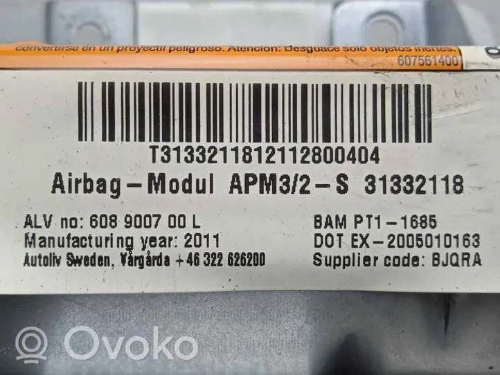 Volvo XC60 Poduszka powietrzna Airbag boczna 