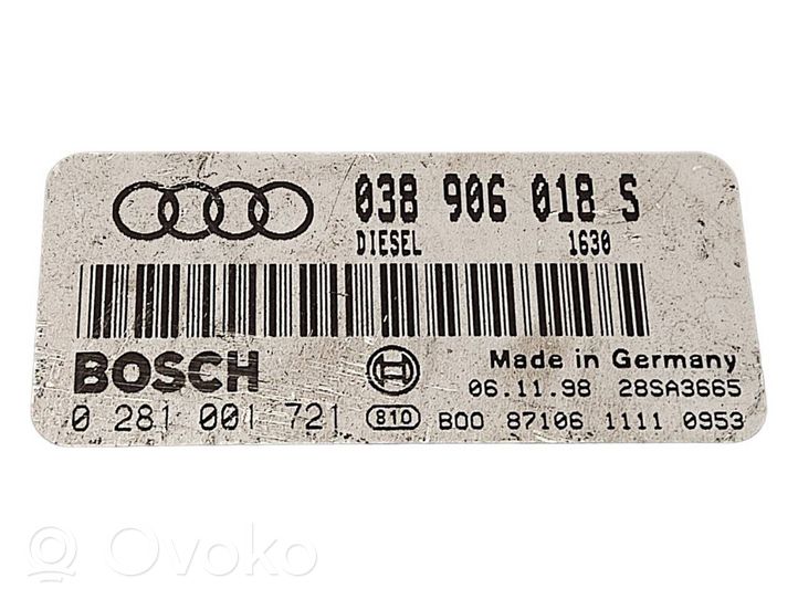 Audi A6 S6 C7 4G Moottorin ohjainlaite/moduuli 038906018S