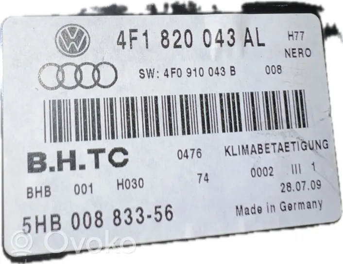 Audi A6 S6 C6 4F Centralina del climatizzatore 