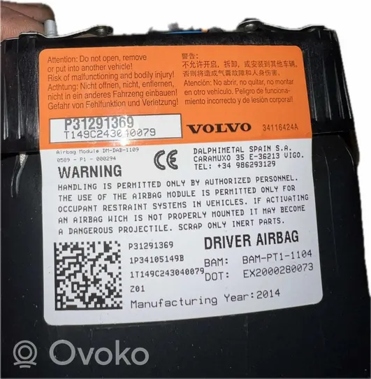 Volvo V40 Kit d’airbag 