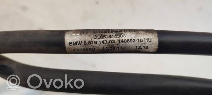 BMW 5 F10 F11 Przewód / Wąż chłodnicy oleju skrzyni biegów 8519143