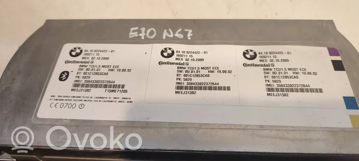 BMW X5 E70 Moduł / Sterownik Bluetooth 9224422