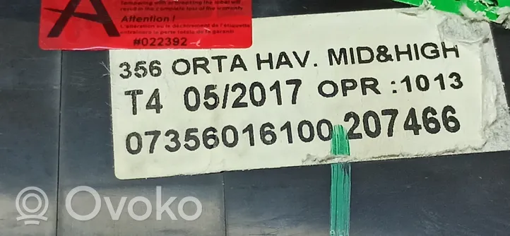 Fiat Tipo Kojelaudan keskiosan tuuletussuuttimen ritilä 73560161