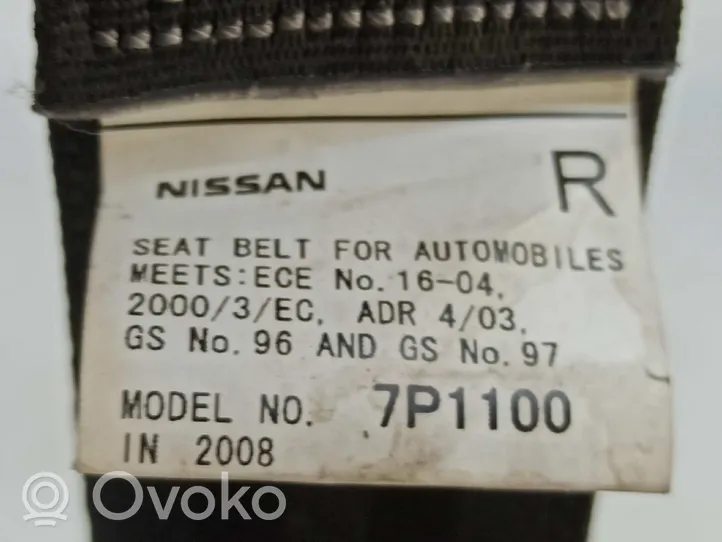 Nissan Pathfinder R51 Pas bezpieczeństwa fotela tylnego środkowego 88854EB302