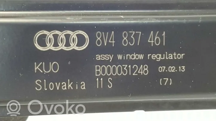 Audi A3 S3 8V Etuoven ikkunan nostin moottorilla B000031248