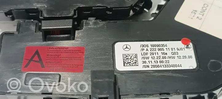 Mercedes-Benz S W222 Przyciski sterowania fotela A22290511019J01