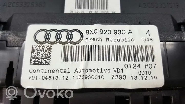 Audi A1 Compteur de vitesse tableau de bord 