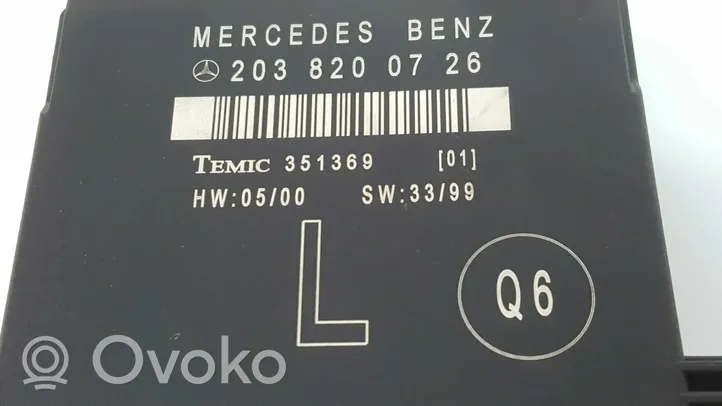Mercedes-Benz C W203 Module confort A2038206526