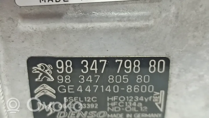 Citroen C3 Aircross Compressore aria condizionata (A/C) (pompa) 9834780580