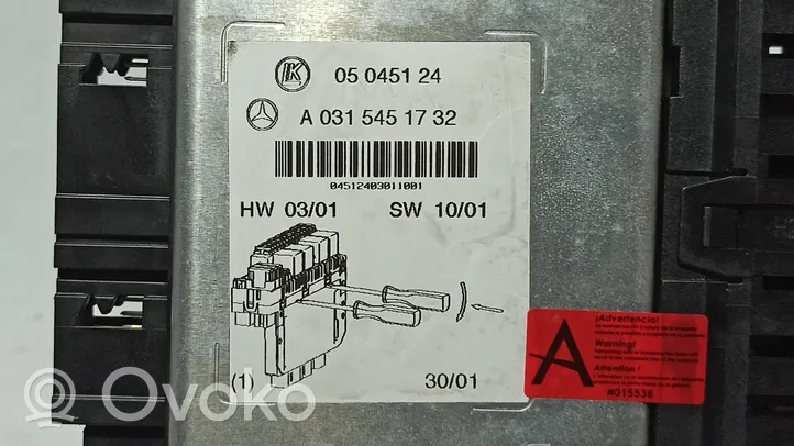 Mercedes-Benz S W220 Moduł / Sterownik komfortu 05045124