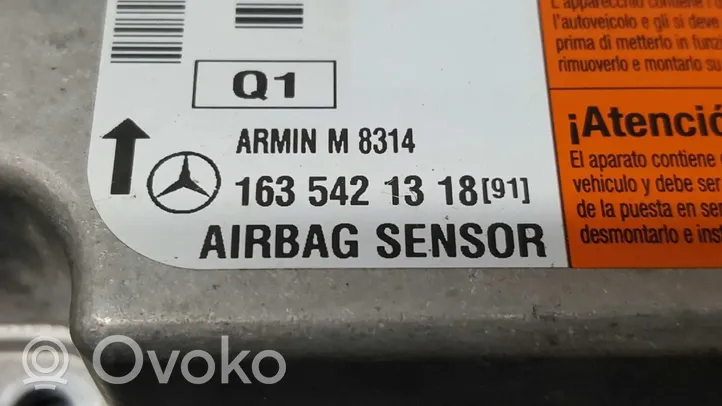 Mercedes-Benz ML W163 Oro pagalvių valdymo blokas 