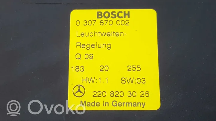 Mercedes-Benz S W220 Jäähdytyspuhaltimen rele 0307870002